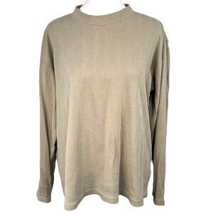 Ribbed Long Sleeve Shirt Olive Green Northern Reflections Large